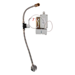 Radar flushing unit with integrated power supply on the mounting rail for D-Code urinal, 230 V AC