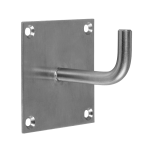 Stainless steel hook, vandal-proof, brushed