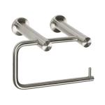 Stainless steel toilet paper holder, brushed