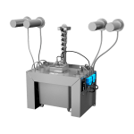 Set of 4 pcs. automatic stainless steel wall hung soap dispensers, 6 l central soap canister, 230 V AC