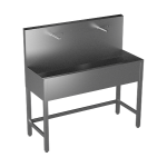 Stainless steel trough with 2 integrated piezo electronics, length 1250 mm, brushed, 24 V DC