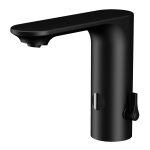 Automatic black washbasin mixer, 6 V