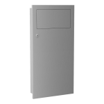 Stainless steel recessed waste bin
