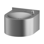Stainless steel wall hung automatic drinking fountain, 6 V