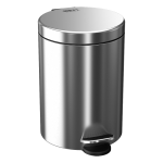 Stainless steel waste bin with a plastic insert