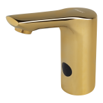 Automatic washbasin tap for cold and hot water, GOLD, 24 V DC