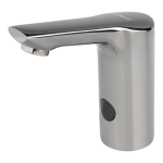 Automatic washbasin tap for cold and hot water, METAL GREY, 24 V DC