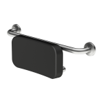 Stainless steel back support, 700 mm, brushed