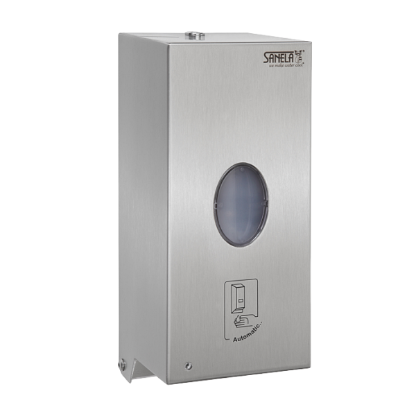 Automatic stainless steel wall-mounted liquid/gel disinfection and soap dispenser