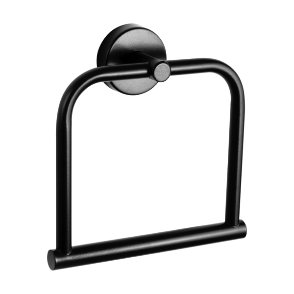Stainless steel towel ring, black matt finish