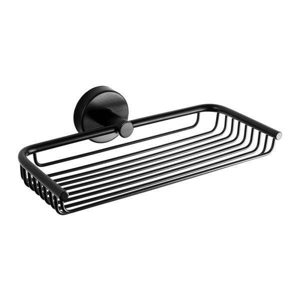 Stainless steel soap holder, black matt finish