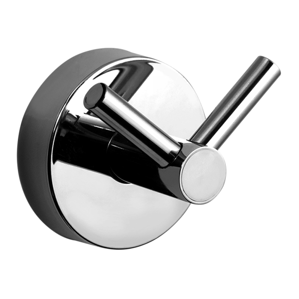 Stainless steel hanger with two hooks, polished finish