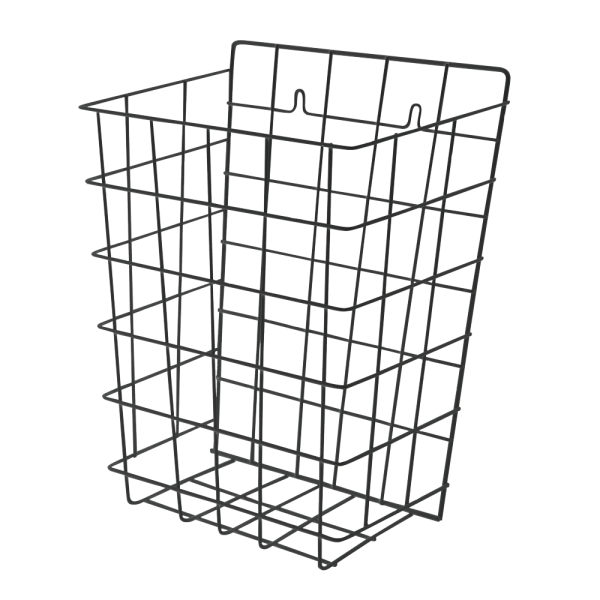 Steel wire wall hung waste bin