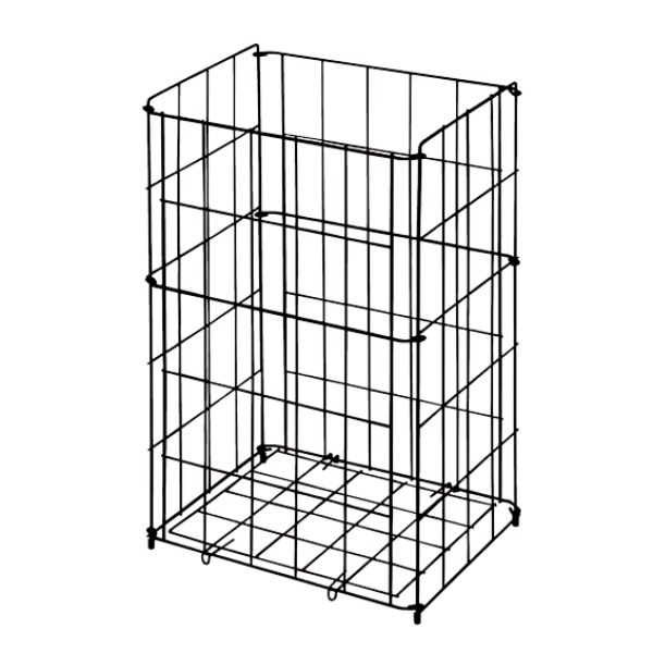 Steel wire floor standing waste bin