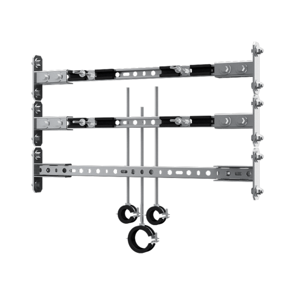 Mounting frame for stainless steel urinals and washbasins