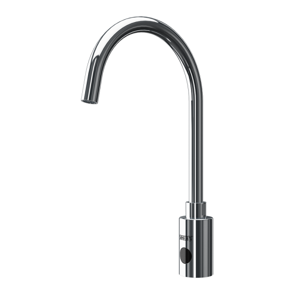 Washbasin elongated tap for cold and hot water, 24 V DC