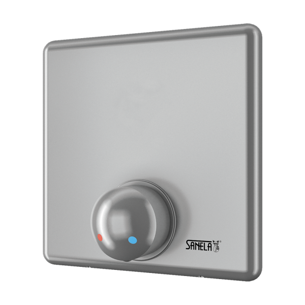 Shower control without piezo button for coin and token shower timers with index M - for cold and hot water, temperature regulated by mixer