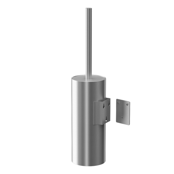 Stainless steel toilet brush, brushed finish