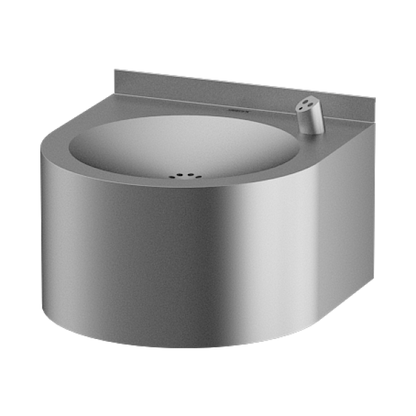 Stainless steel wall hung automatic drinking fountain, 6 V