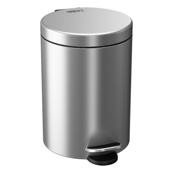 Stainless steel waste bin with a plastic insert