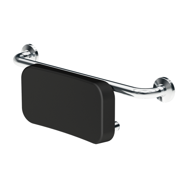 Stainless steel back support, 700 mm, polished